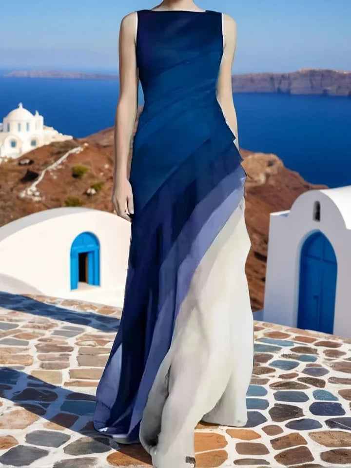 Elegantes Schwarzes High-Waist-Tüll Ärmelloses Maxikleid für einen schicken und stilvollen Look