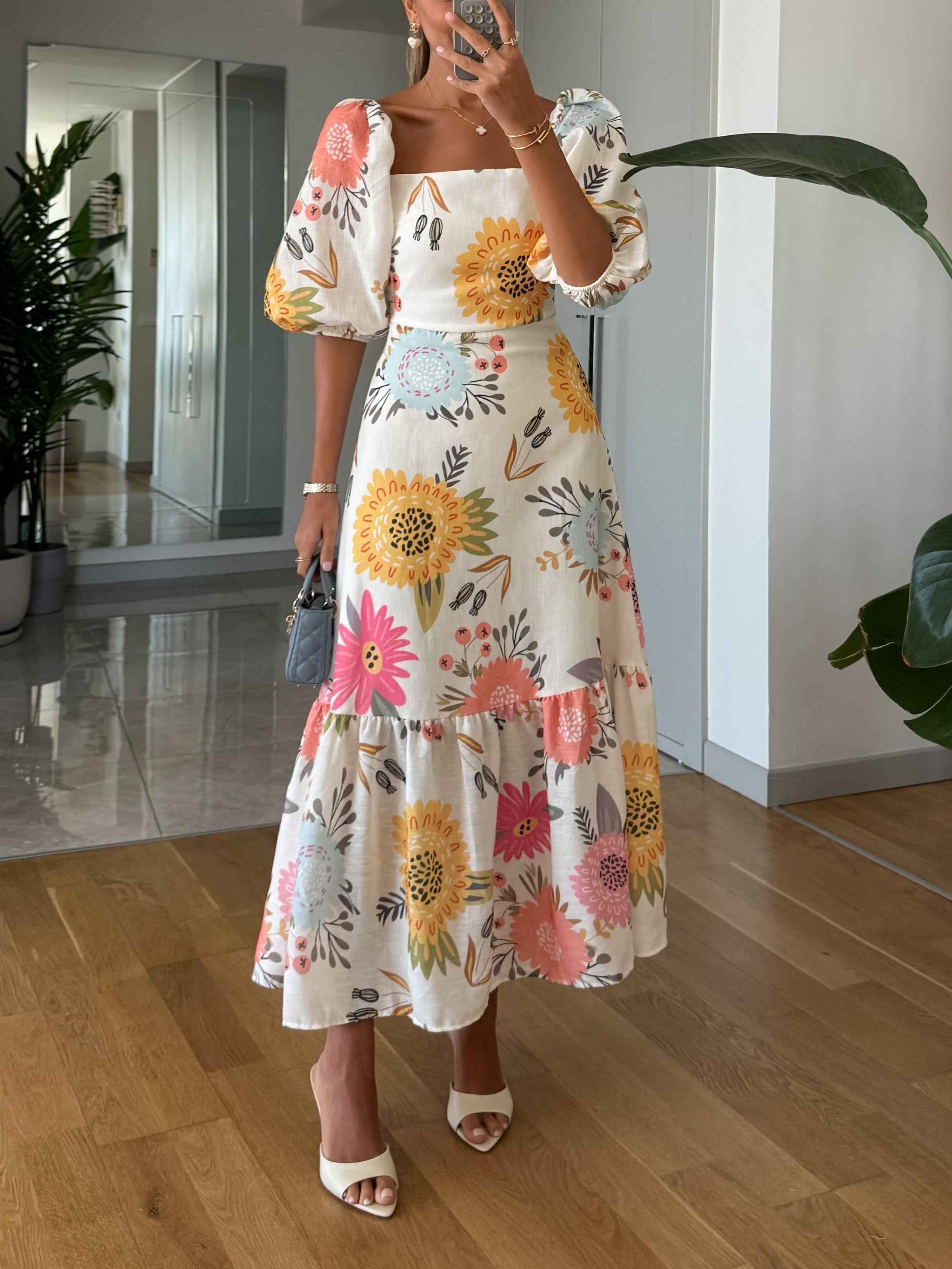 CAMILLE - BLÜHENDE ELEGANZ PUFFÄRMELKLEID