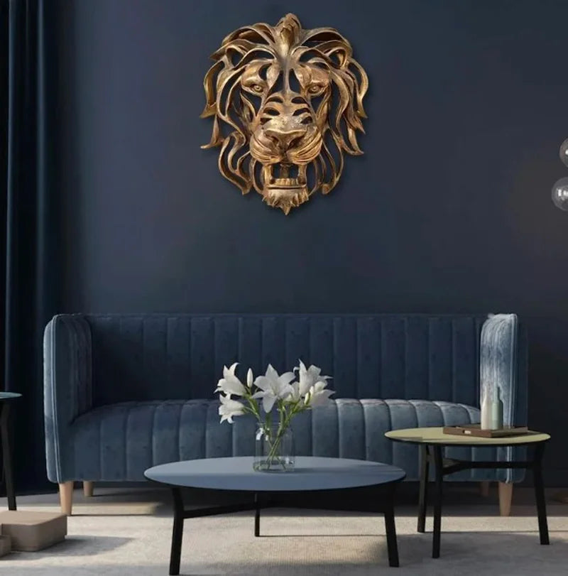 Majestätische Wandskulptur eines Löwenkopfs RegalRoar Lion – beeindruckendes Dekostück