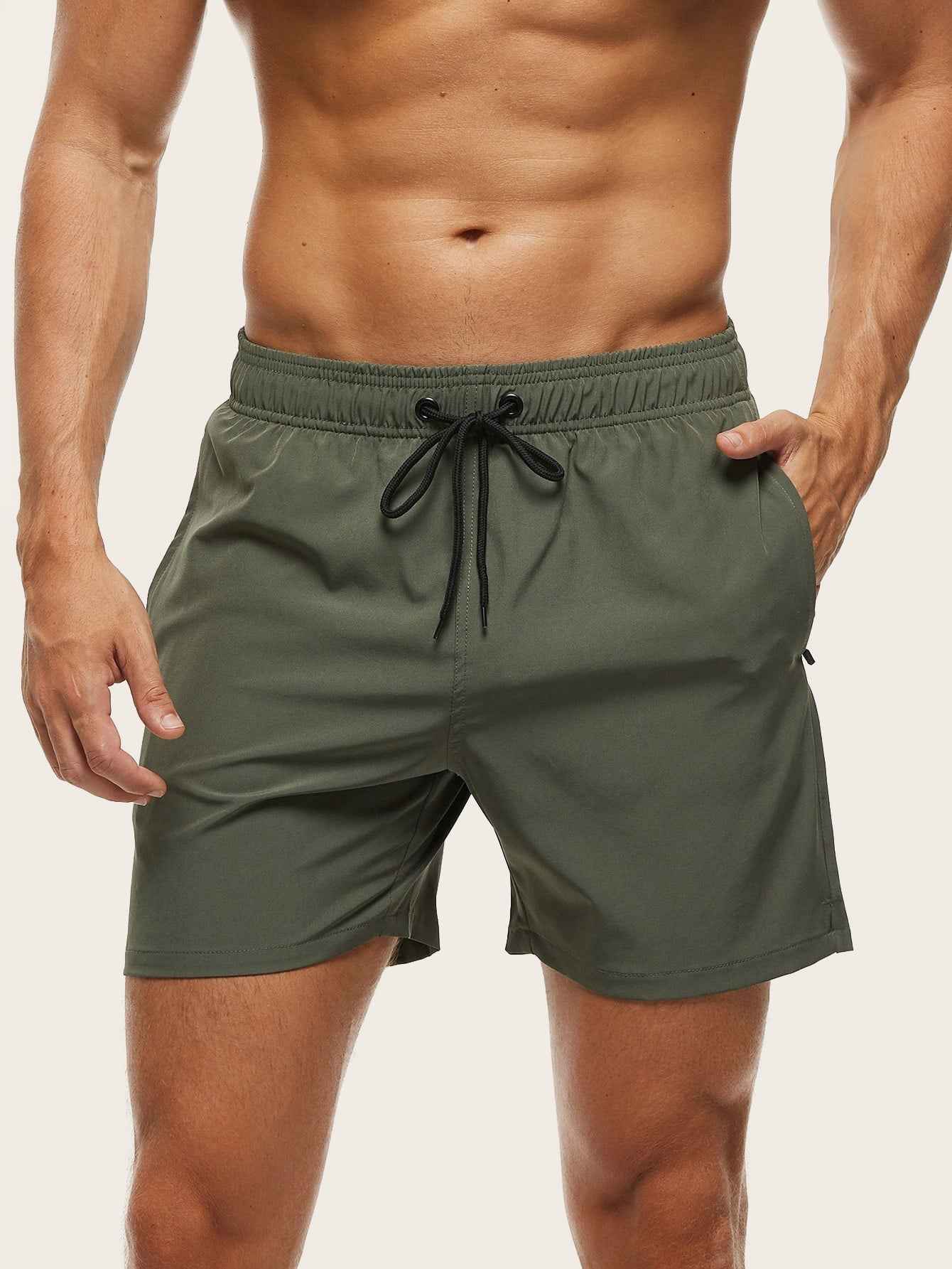 Herren Badehose schnelltrocknend, flexibel mit Reißverschlusstasche