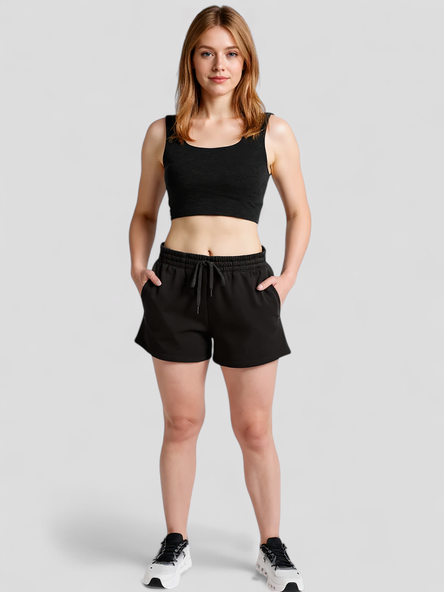 Elke | Kurze Sweatshorts für Damen, weich, bequem, für Sport, Lounge, Fitness