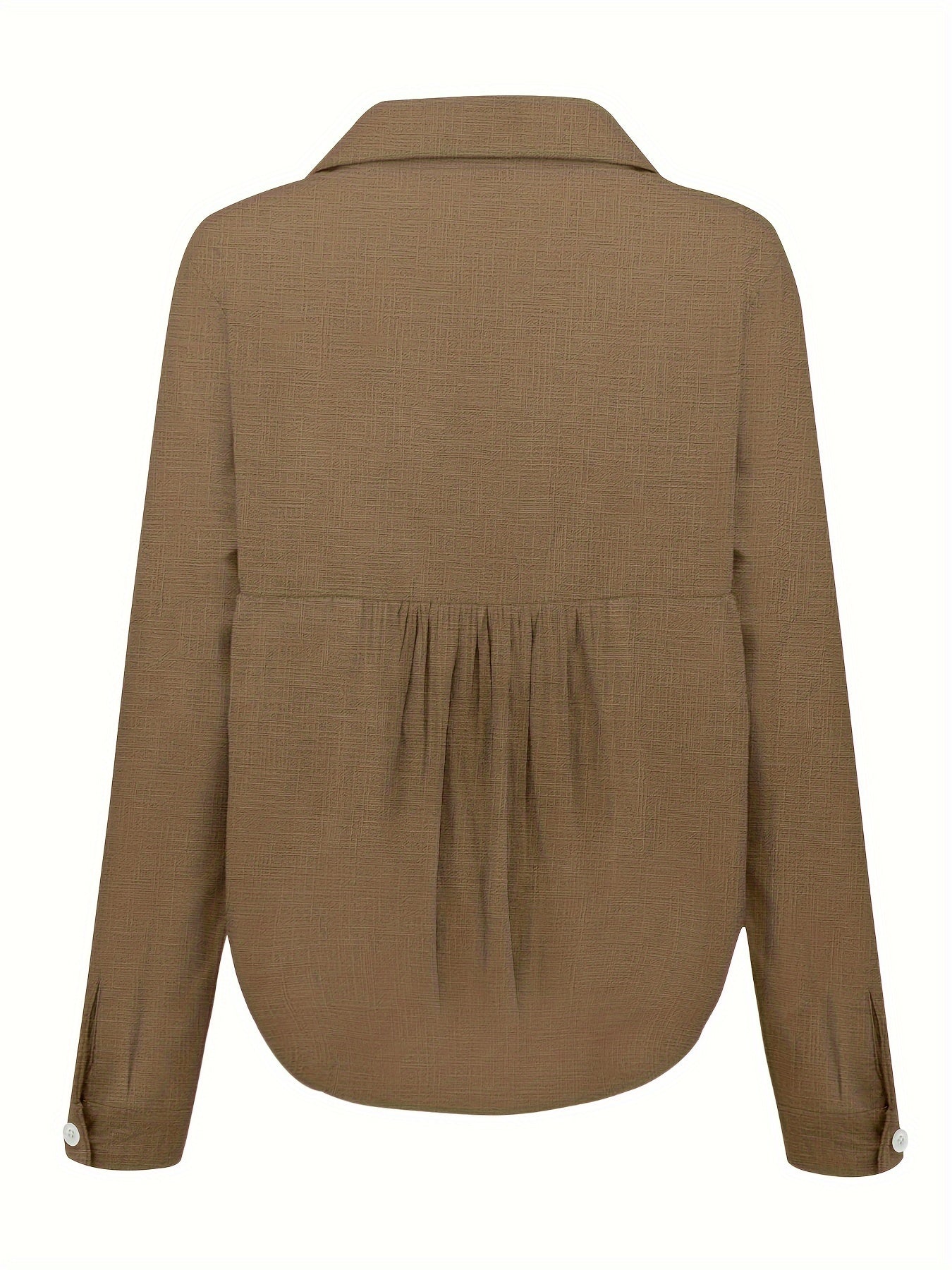 Evie – Raffinierte Langarm-Leinenbluse