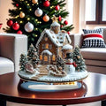 Festliches Acryl-Ingwerhaus mit süßem Schneemann für Weihnachten und Gemütlichkeit