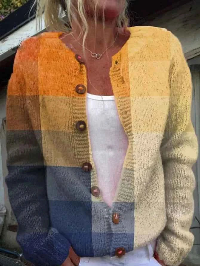FLORA™ Vintage-Blumen-Cardigan – Zeitloser Blumenstrick für Alltags-Eleganz