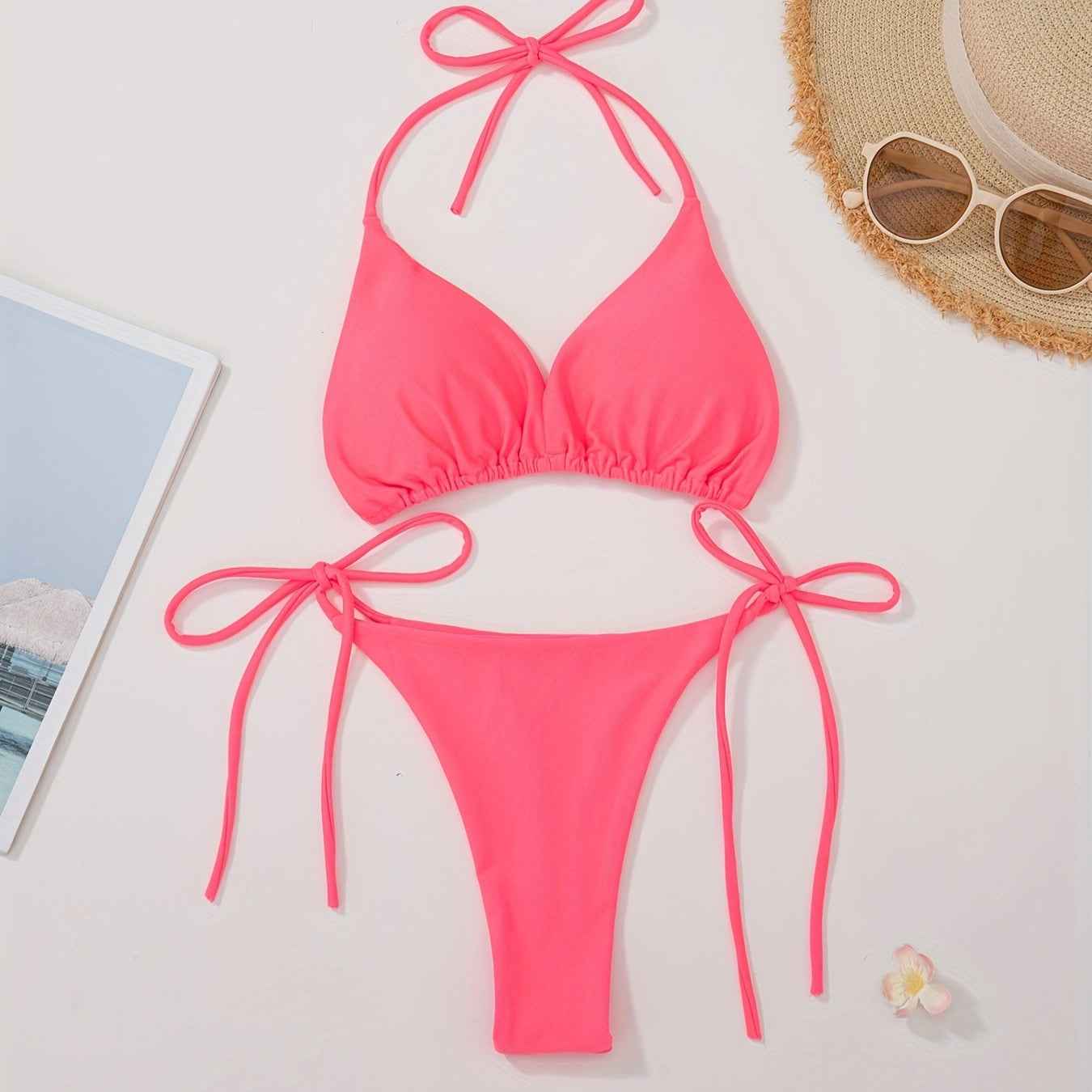 Halter-Bikini mit V-Slip