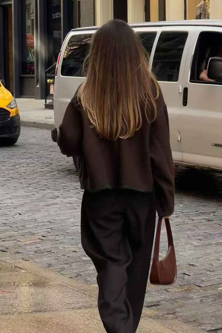 Legergewichtiger Woll-Mischstoff Farbfeldmantel für einen stilvollen und gemütlichen Look