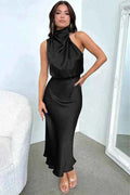 Benthe Schulterfreies Midi-Kleid – Mühelos schick mit fließender Silhouette