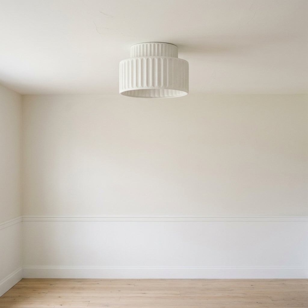 Geriffelte Deckenleuchte - Zweistufiges Trommel-Design