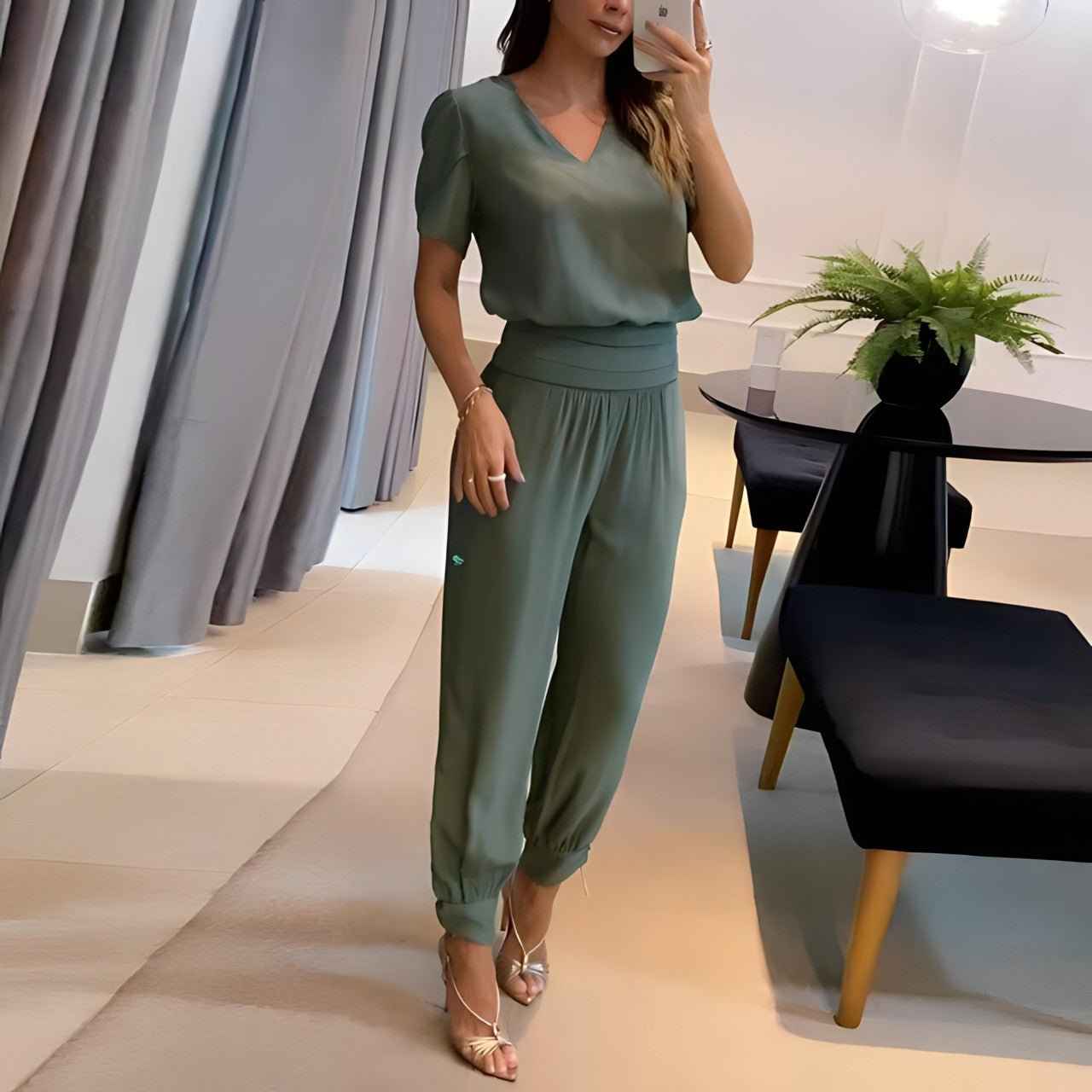 Elegantes Oberteil- und Hosen-Set – Leichtes Outfit für lässige Eleganz