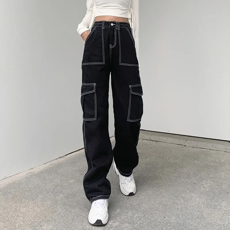 Vintage-Cargo-Jeans in Bernstein – Klassischer Stil und Retro-Eleganz