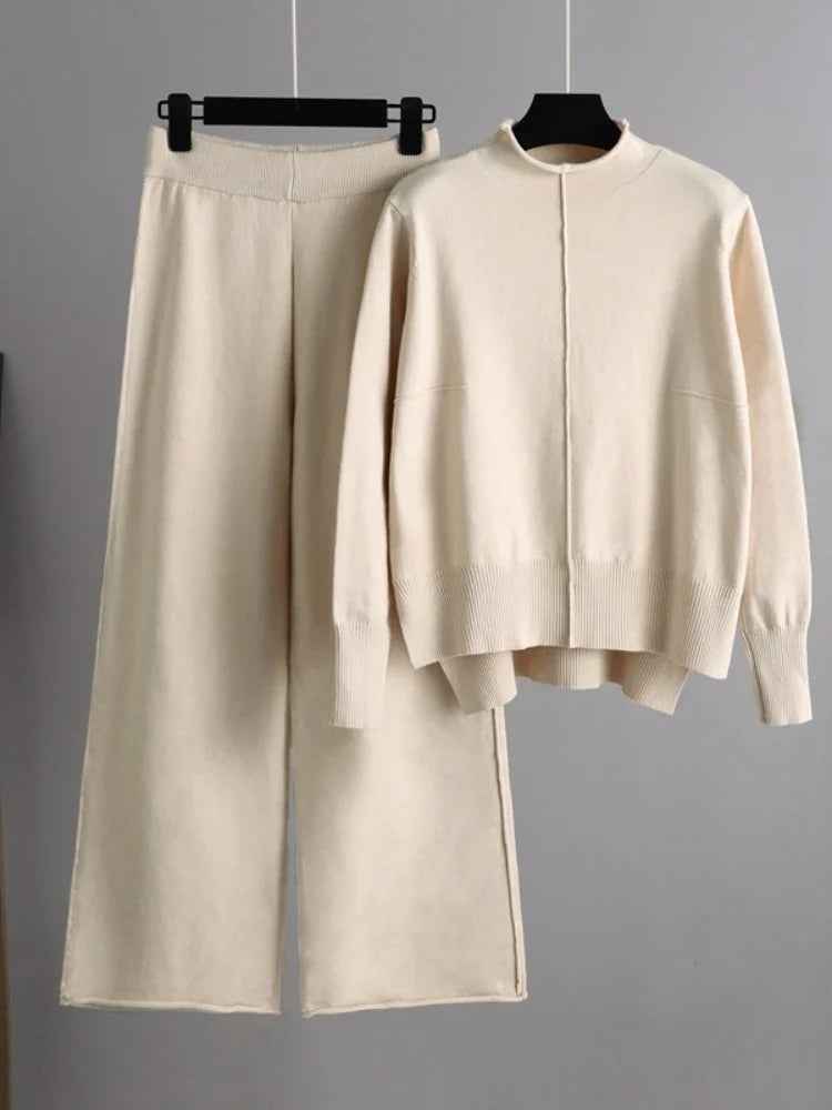 Roma™ - Wärmender gestrickter Pullover undOversized-Hosen Set für totalen Komfort