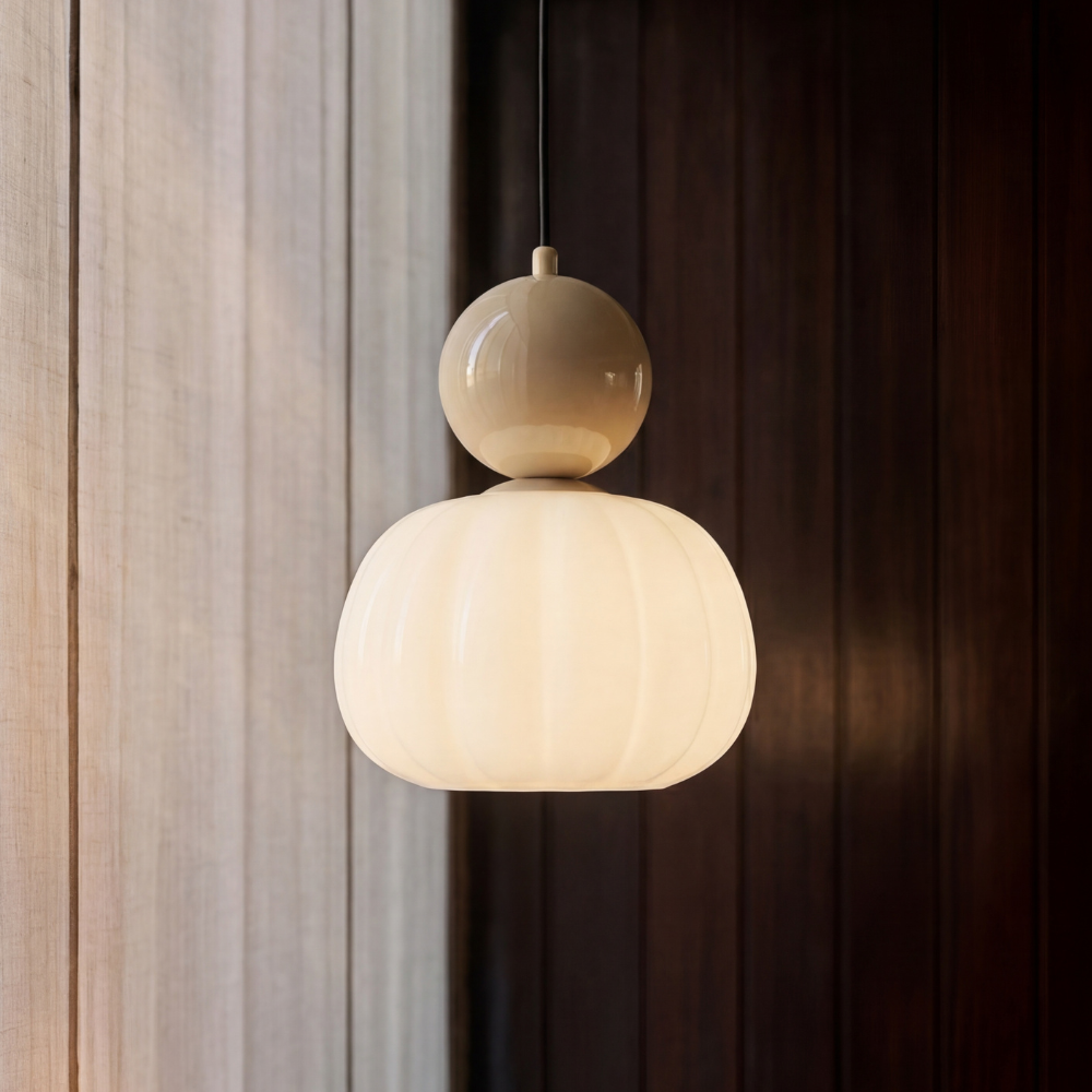 Art-déco-Pendelleuchte - Eisen & Acryl, 1 oder 3 Lichter