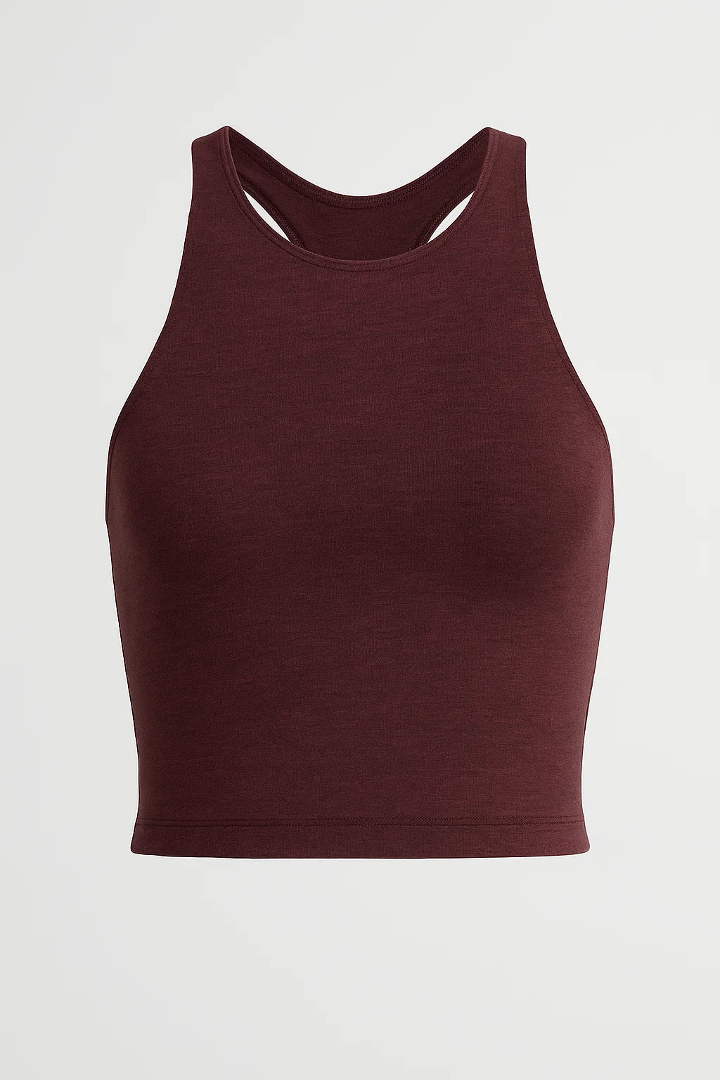 Julia | Damen Spacedye Kurzes Tanktop Burgunder Racerback Yoga Fitness
