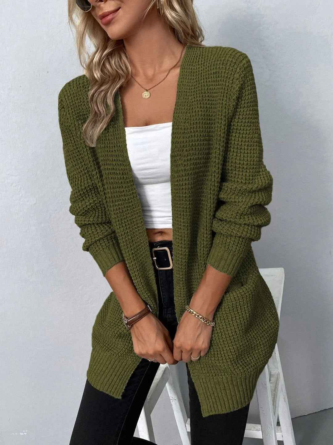 Zeitloser Damen-Cardigan mit langen Ärmeln
