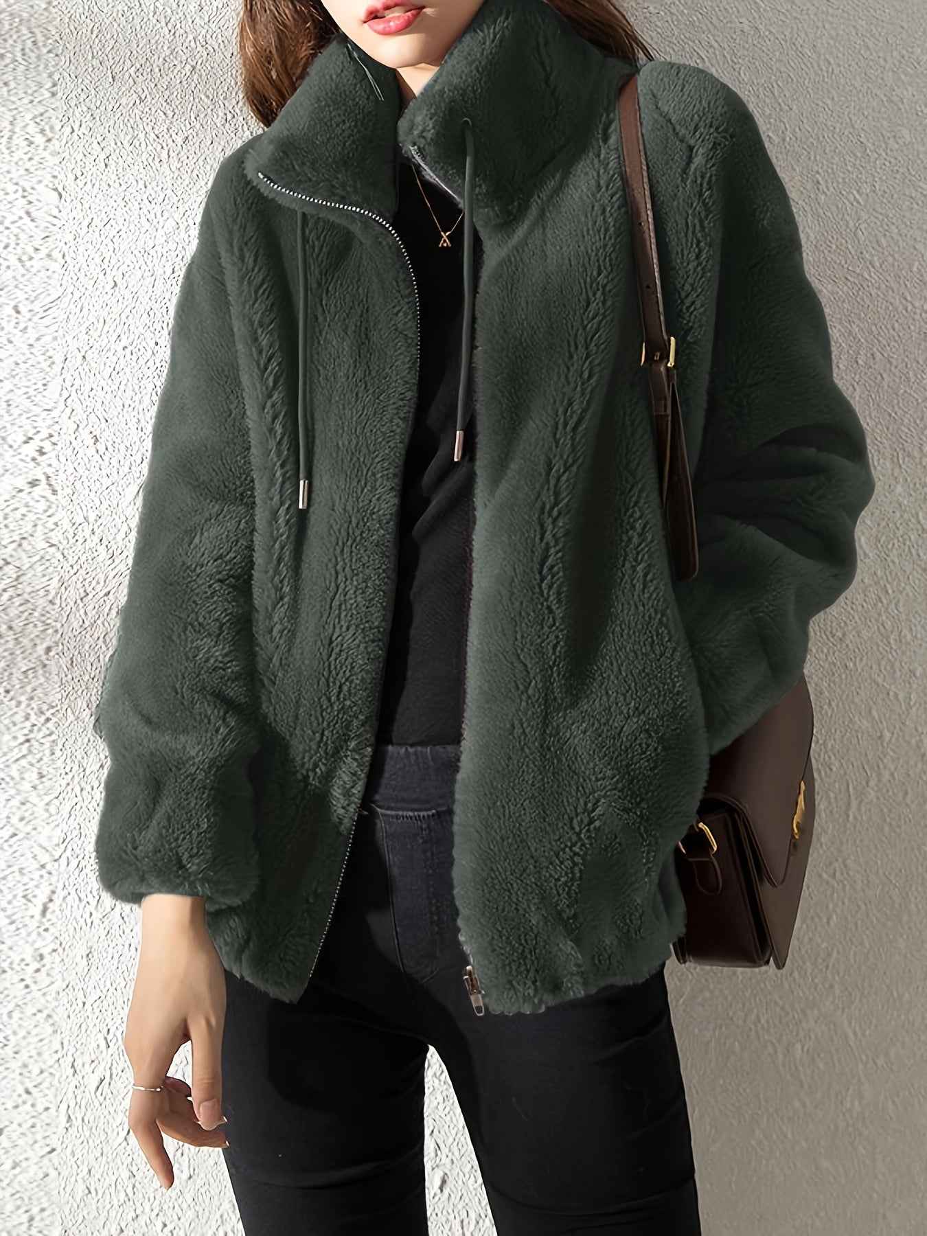 Jane Kuschelige Reißverschlussjacke