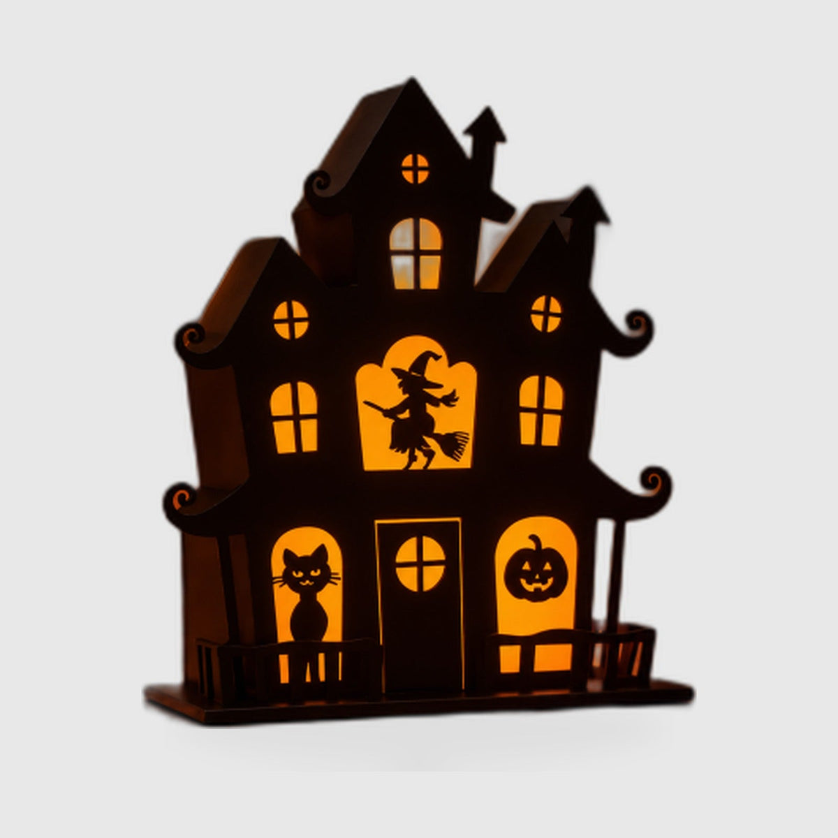3D Halloween Spukhaus – LED-Leuchtdekoration