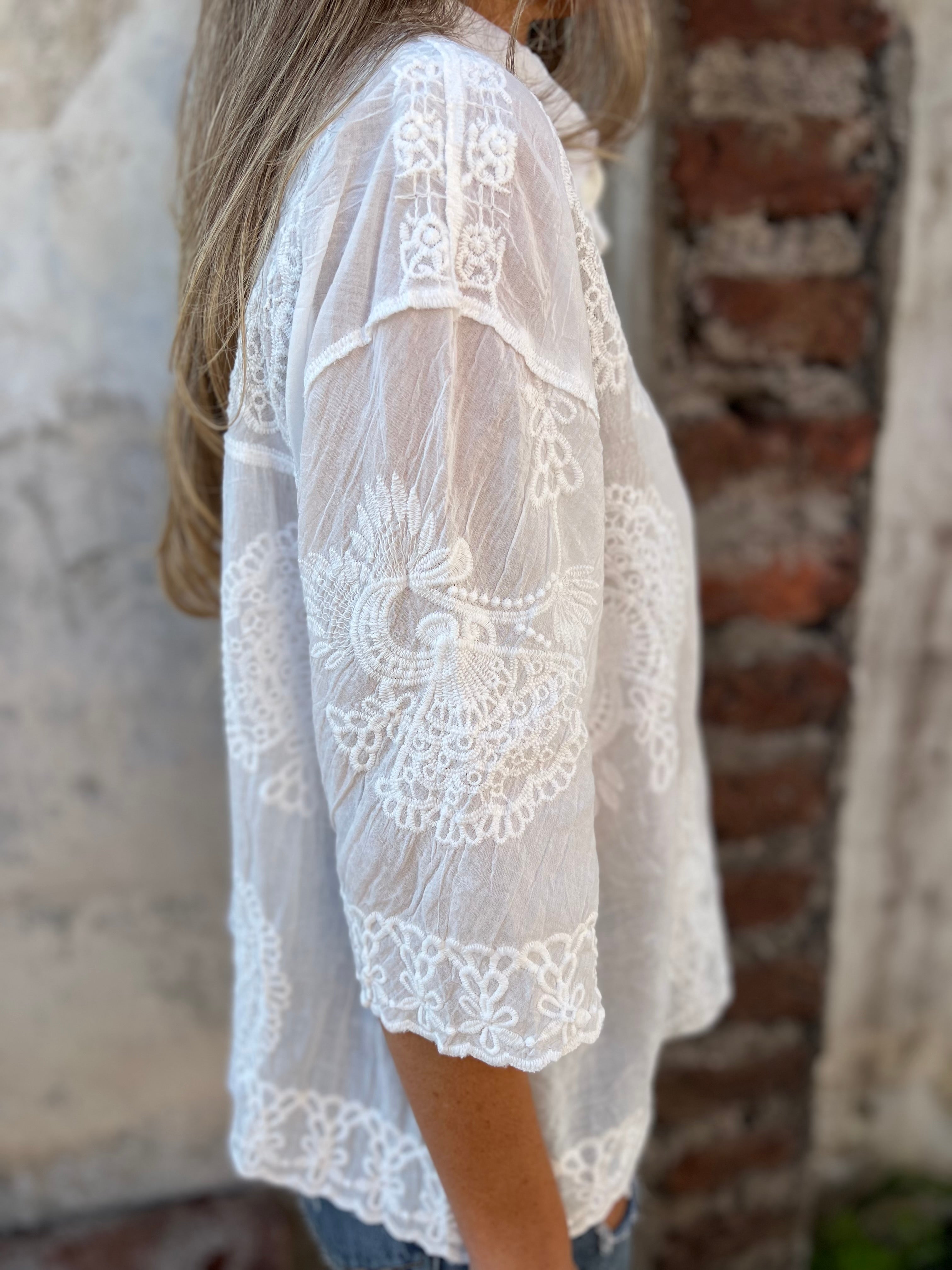Savannah – Eleganter bestickter Langarm-Cardigan für einen stilvollen Look