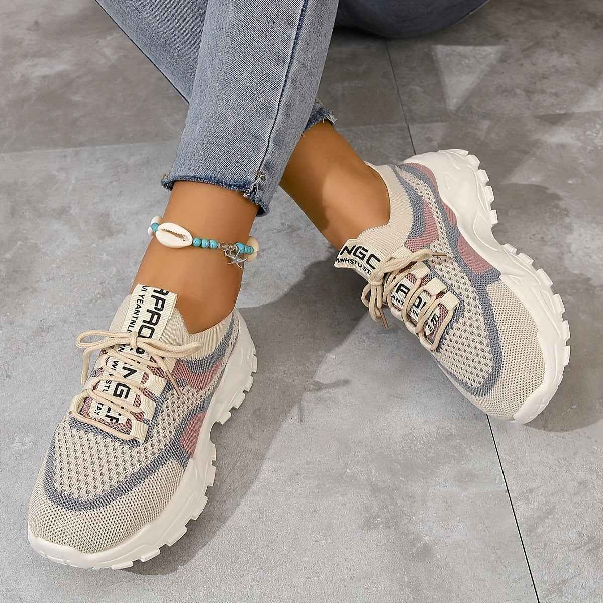 Amanda atmungsaktive Mesh-Sneaker mit flexibler, bequemer Passform
