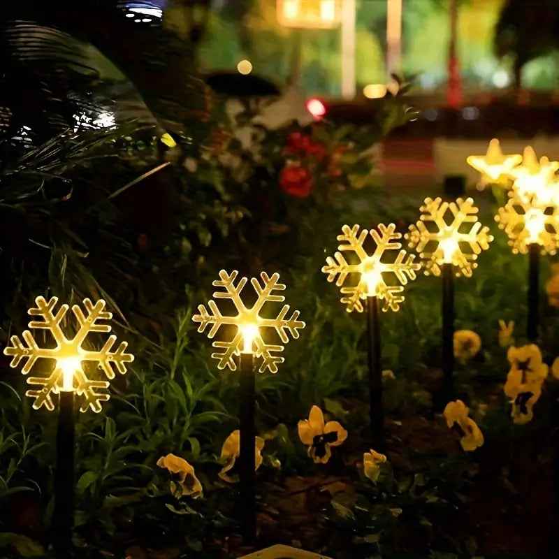 SnowGlow - Solarbetriebene Gartenbeleuchtungen für Festliche Außenatmosphäre