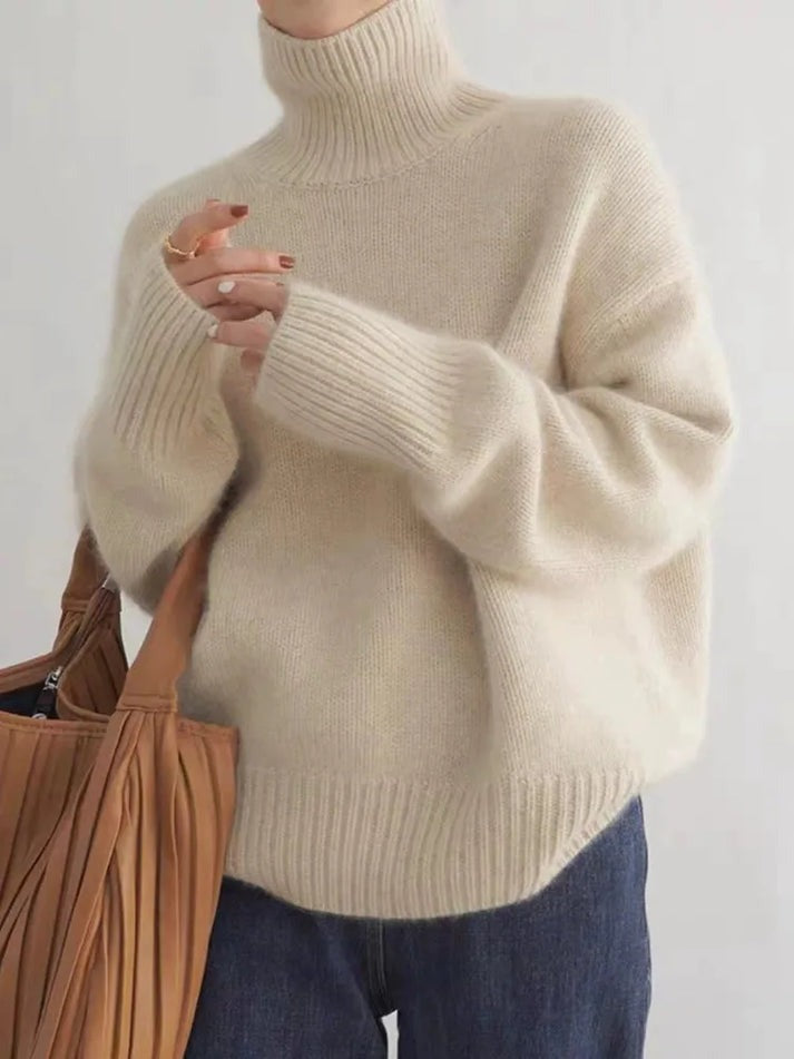 Damen Cashmere Pullover mit Rollkragen