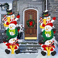 Festliche Schneemann-Gartendekorationen für Winterspaß