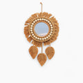 Vidunderlig vægspejl i makramé med perler – Elegant Boho-Chic indretning