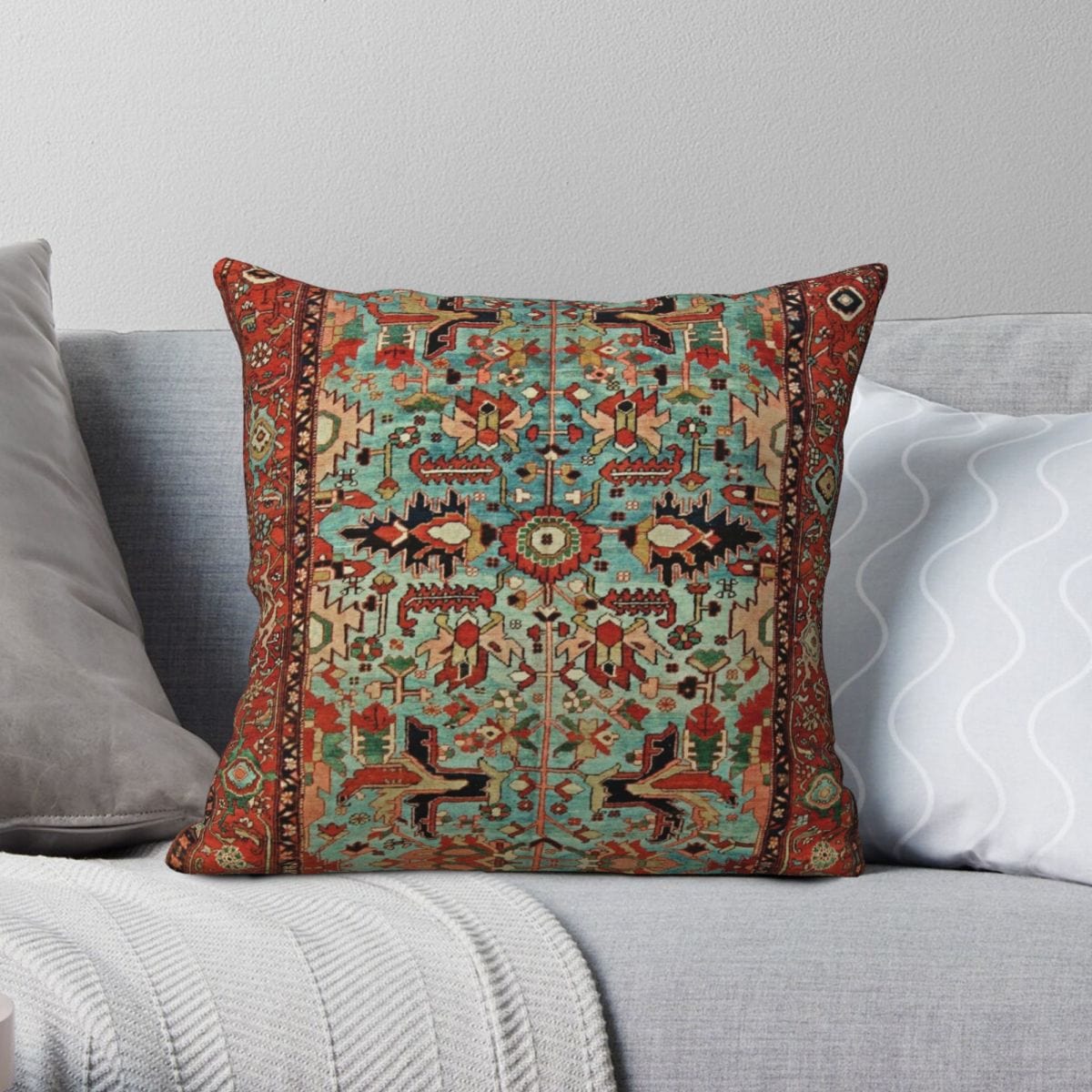 Isanthe - Luxuskissen mit Vintage Heriz Perserteppichmuster für ein elegantes Interieur