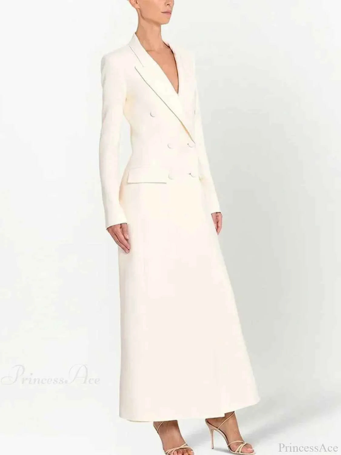 Eleganter Stil: Lange Mantel mit abnehmbarer Kragen und Doppelschnallenschließung