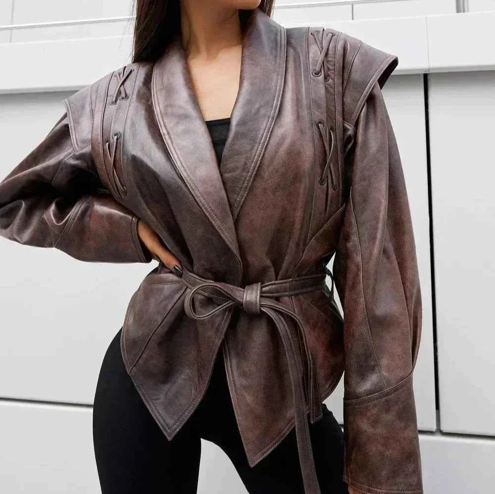 Monica | Eleganter Vintage-Mantel mit V-Ausschnitt