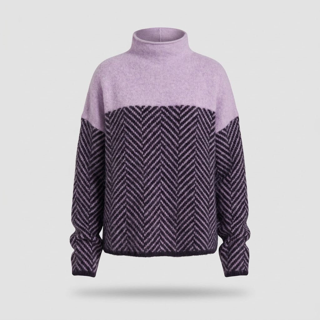Damen Cashmere Rollkragenpullover - Weicher Strickpullover
