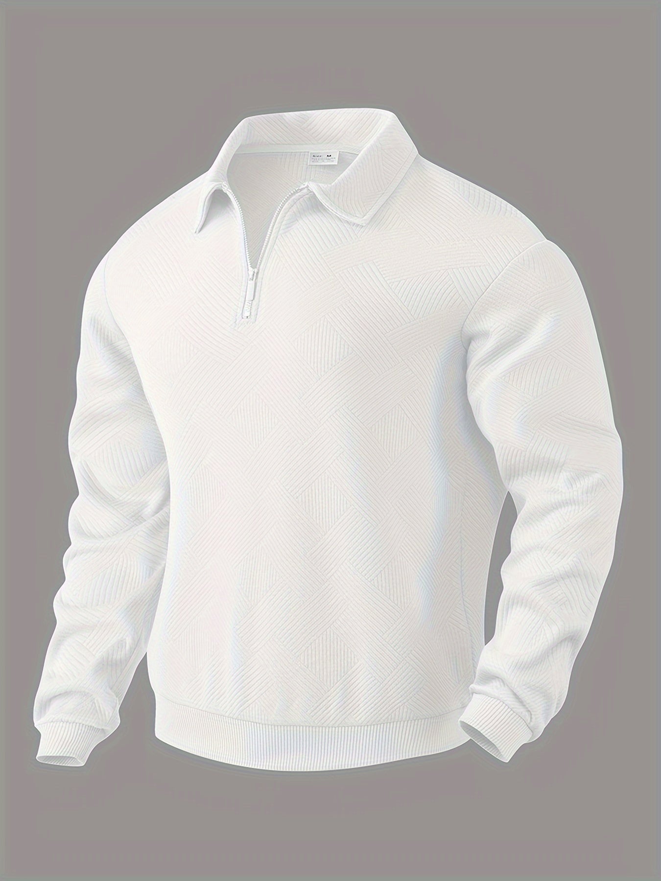 James – Eleganter Pullover mit Vintage-Geometrischen Mustern und Reißverschluss