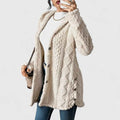Gemütlichkeit trifft auf Stil mit diesem luxuriösen Plüsch-Hoodie-Cardigan