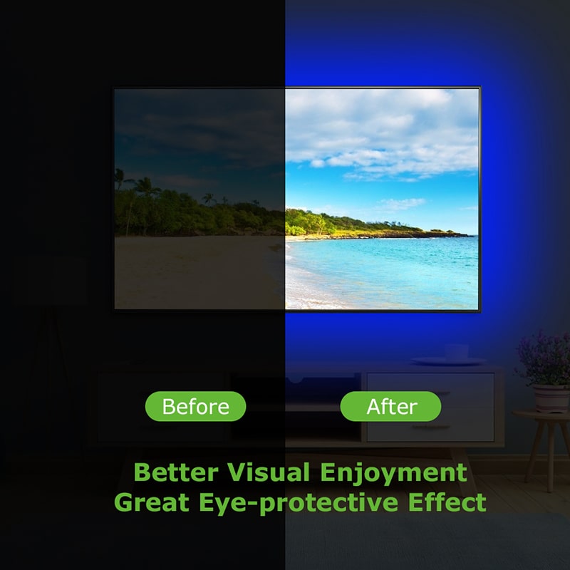TV Hintergrundbeleuchtung LED Streifen – 16 Farben, USB