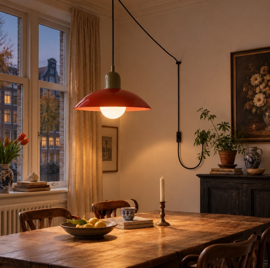 Mid Century Bauhaus Steckerpendelleuchte