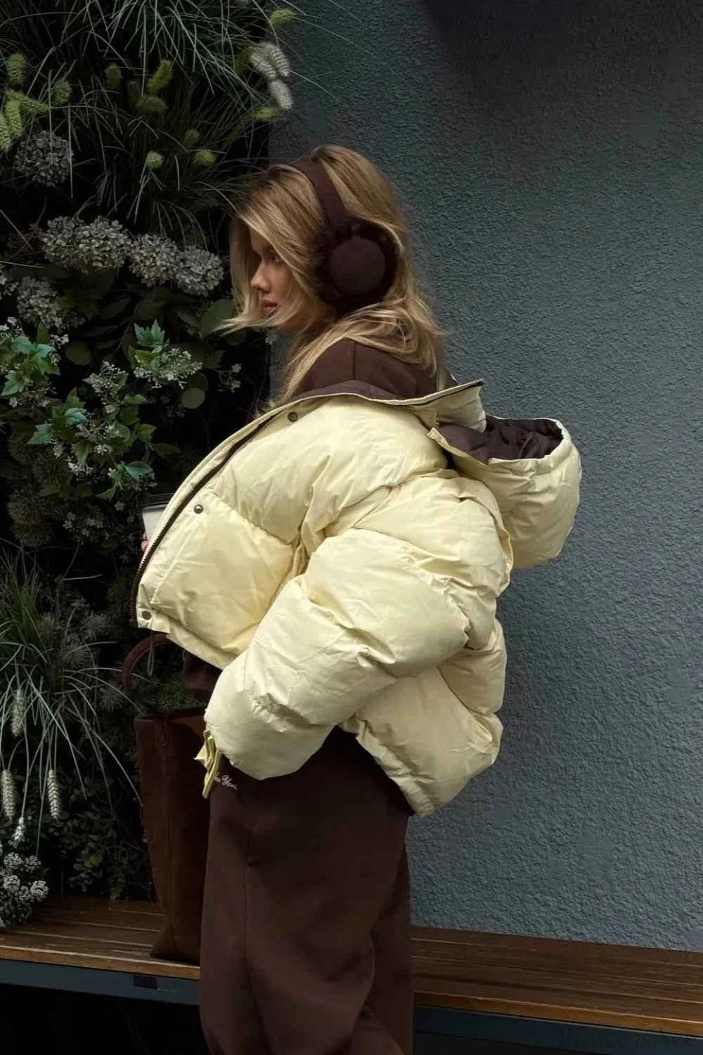 Lässige cropped farbblock Baumwolljacke - Stylisch & bequemes Basic