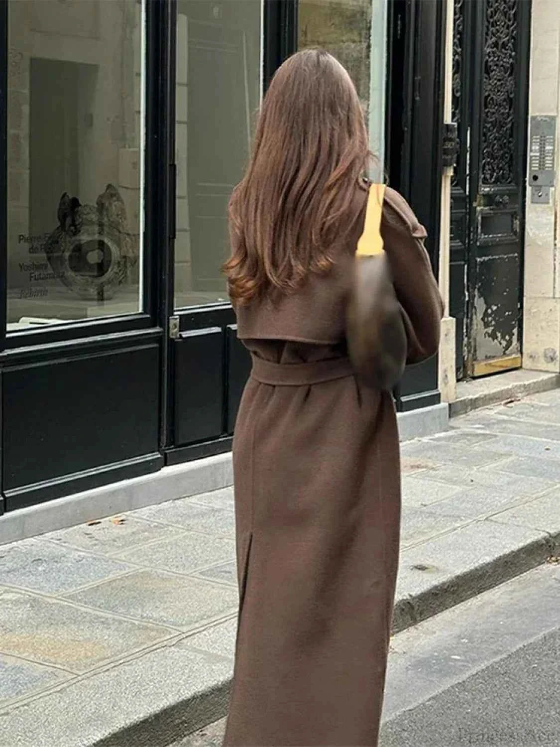 lässiger Reversmantel, doppelreihig und lockerer Schnitt