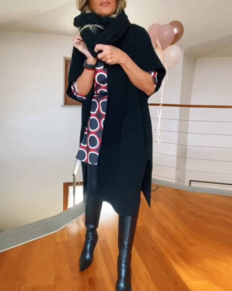 Casual Half Sleeve Pocket Cardigan