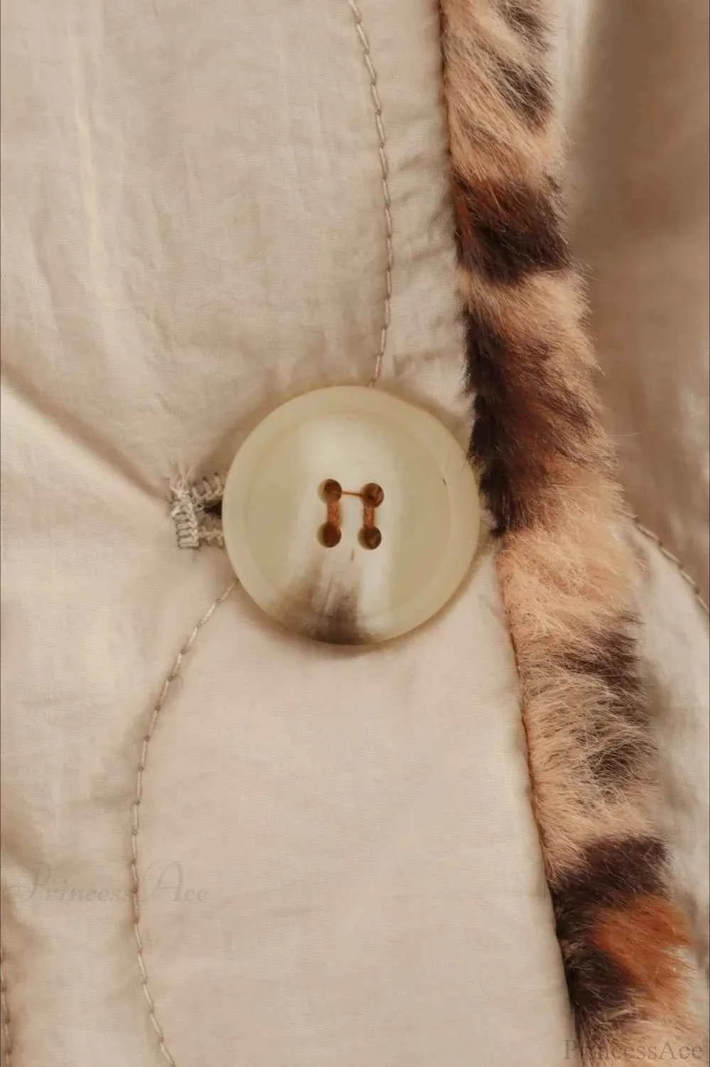 Firenté Reversibale Jacke aus Baumwolle mit Schlitzkragen und Leo-Muster