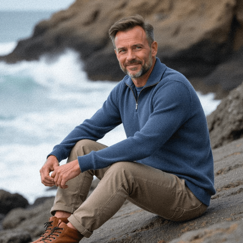 Arlen Herren Strick-Reißpullover für stilvollen Komfort