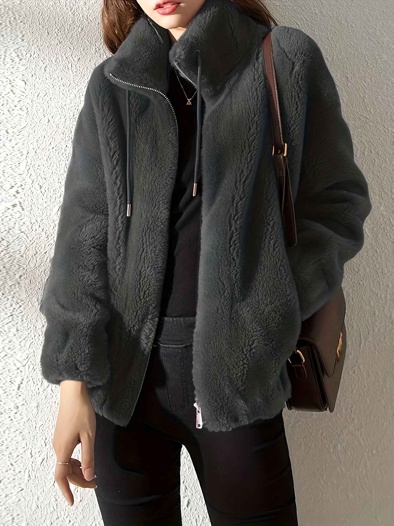 Jane Kuschelige Reißverschlussjacke