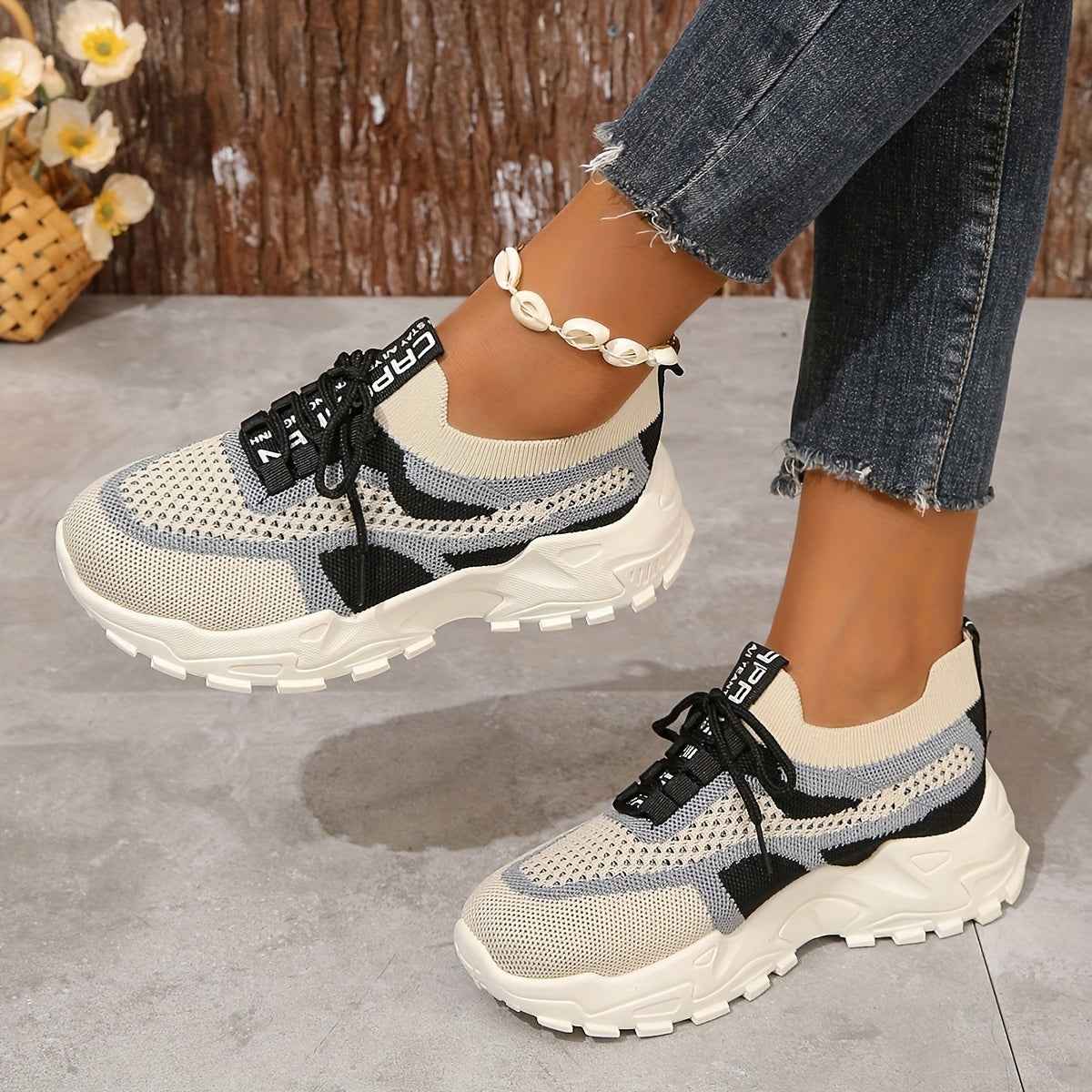 Amanda atmungsaktive Mesh-Sneaker mit flexibler, bequemer Passform