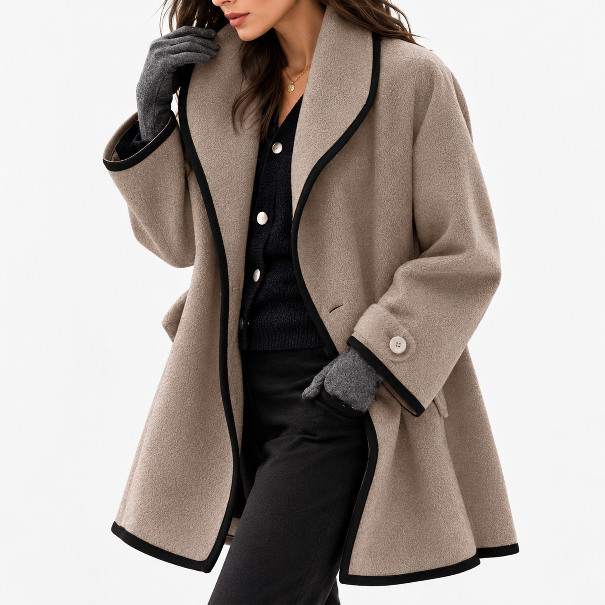 Women's elegant gabardine for winter