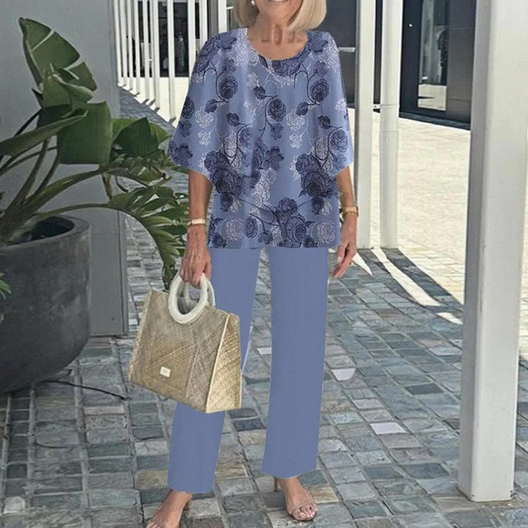 Elegantes Zweiteilige Dreiviertelarm-Outfit