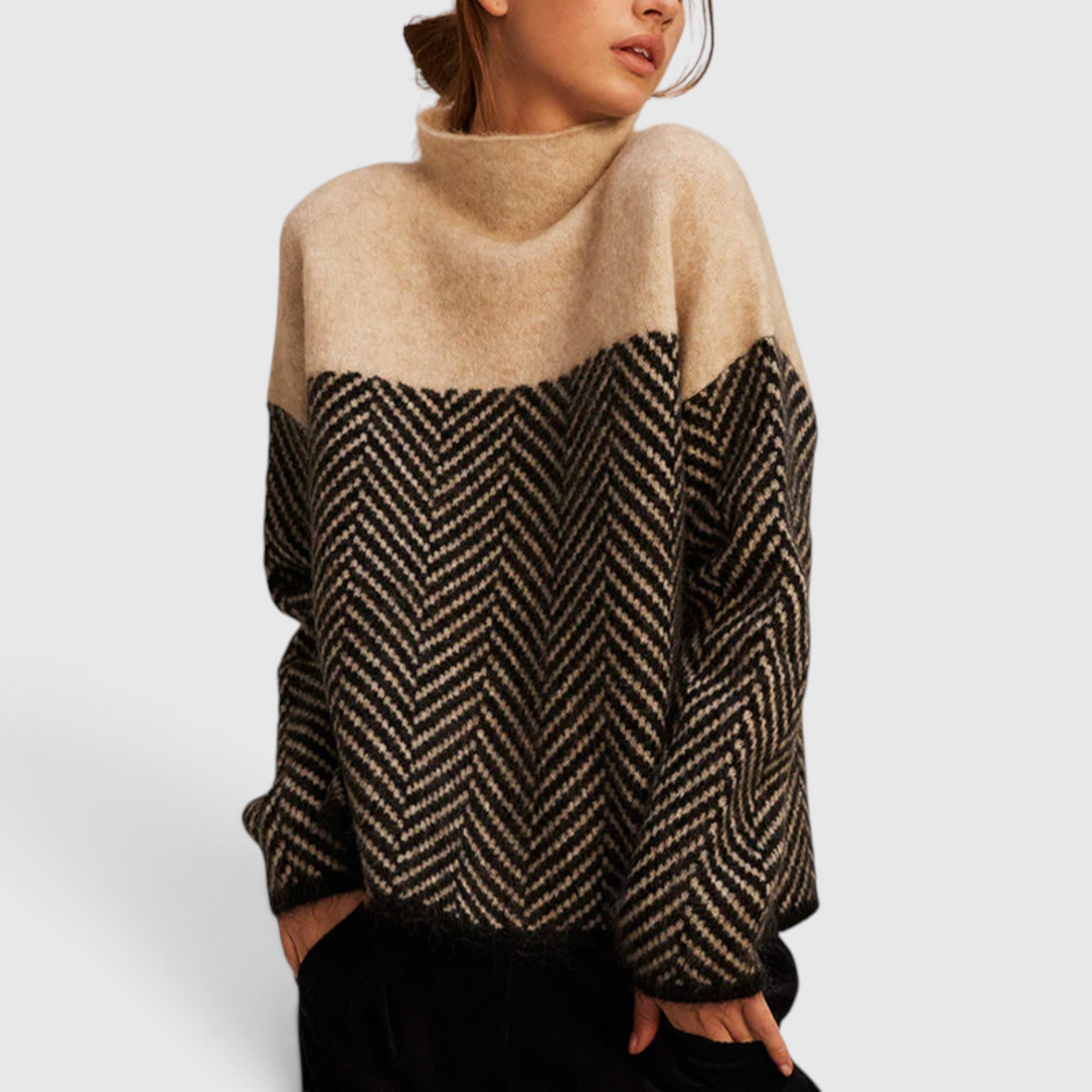 Damen Cashmere Rollkragenpullover - Weicher Strickpullover