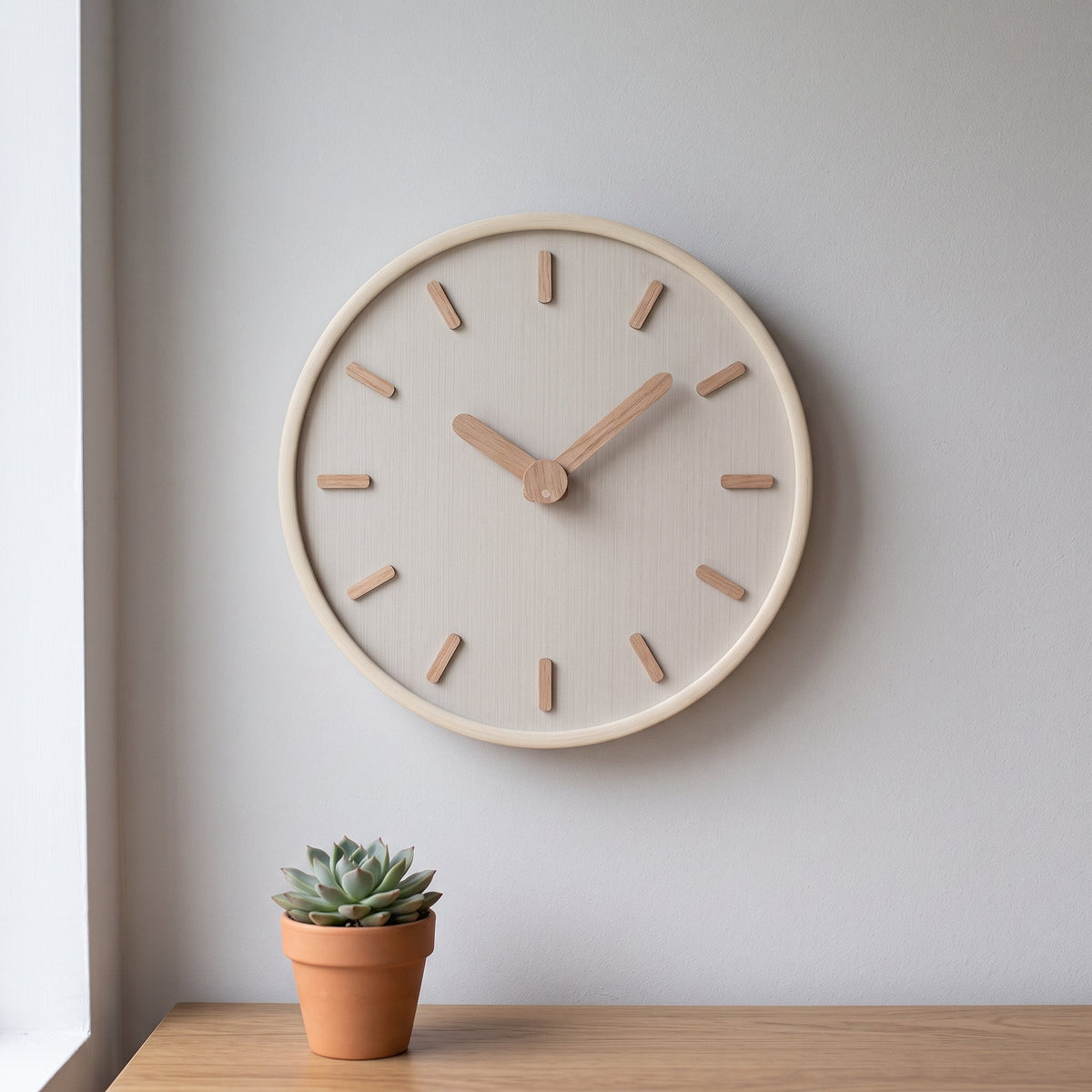 DashClock Lautlose Holz-Wanduhr