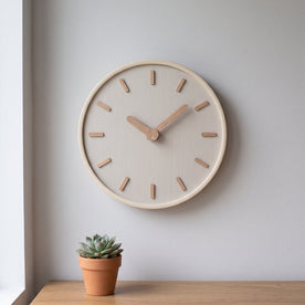 DashClock Lautlose Holz-Wanduhr