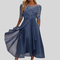 Zaria - The Flattering Lace Midi Dress