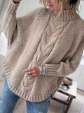 PAMELLA – maglione oversize a coste con cordoncino per uno stile comodo ed elegante