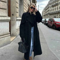 Oversize Doppelte Knopf Mäntel mit Gürtel für einen eleganten und bequemen Stil