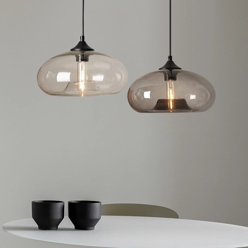 Tristara - Einzigartige Vintage-Hängelampe mit buntem Glasdesign